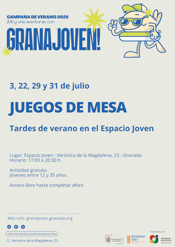 ©Ayto.Granada: Enredate: Verano'25 - JUEGOS DE MESA